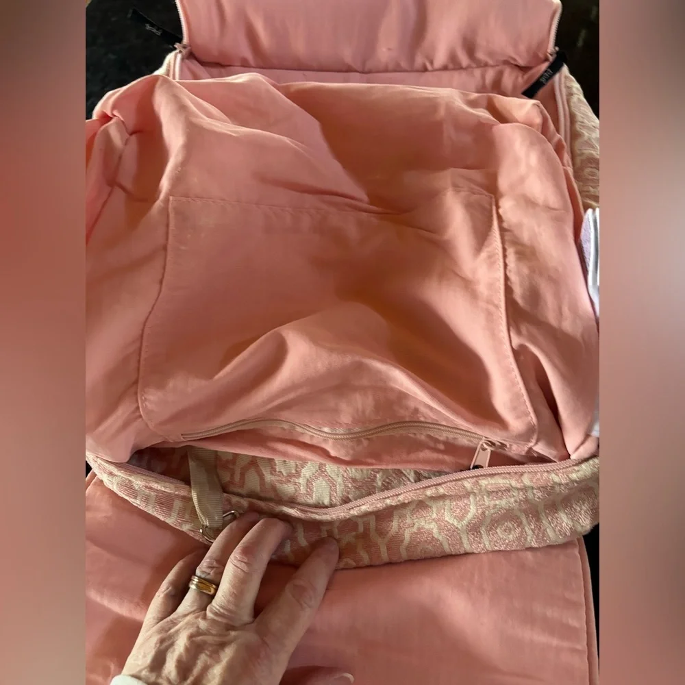 Petunia Pickle Bottom Pastel Pink Boxy Backpack Baby Diaper Travel Bag Chenille